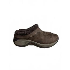 Merrell Women's Brown Fleece-Lined Slip-On Clogs Size 5